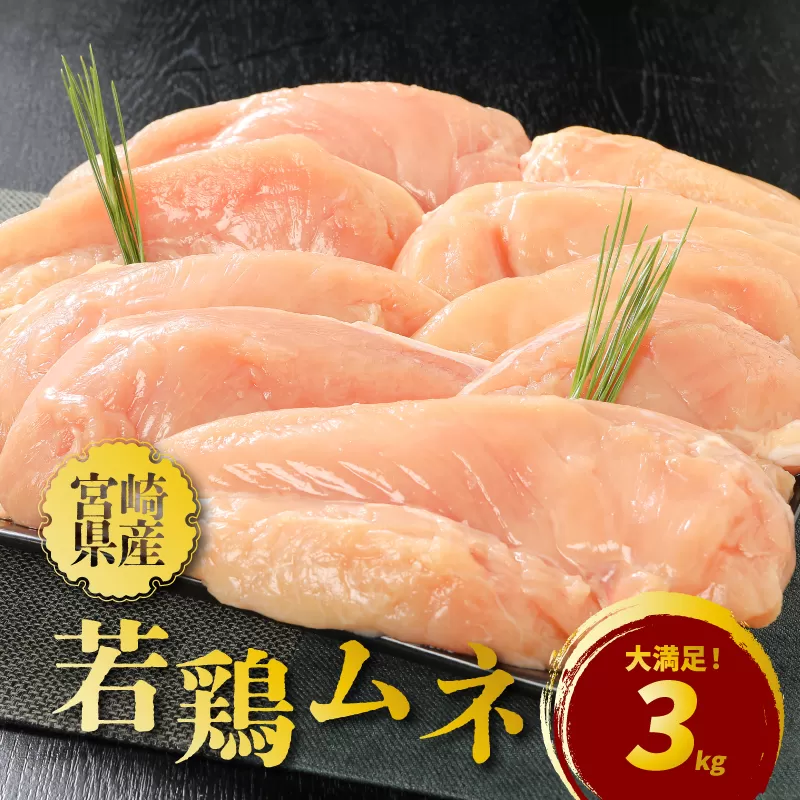  宮崎県産若鶏ムネ3キロ K16_0083