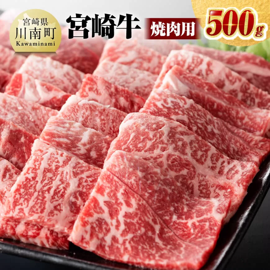 宮崎牛焼肉用 500g 肉 牛肉 国産 宮崎県産 黒毛和牛 ミヤチク BBQ バーベキュー 送料無料