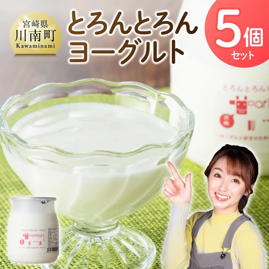 とろんとろんヨーグルト5個セット トロントロンヨーグルト トロントロン アリマン 乳製品 加工品 牛乳 ヨーグルト 川南町