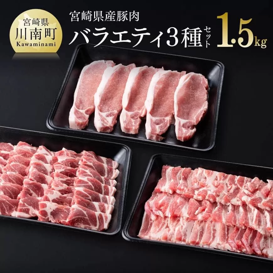 宮崎県産豚肉バラエティ３種セット 肉 豚肉 ぶた 国産 ミヤチク とんかつ やきにく カタロース