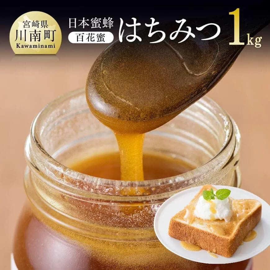 はちみつ（百花蜜）1ｋｇ 蜂蜜 国産 九州産 宮崎県産 はちみつ 川南町産
