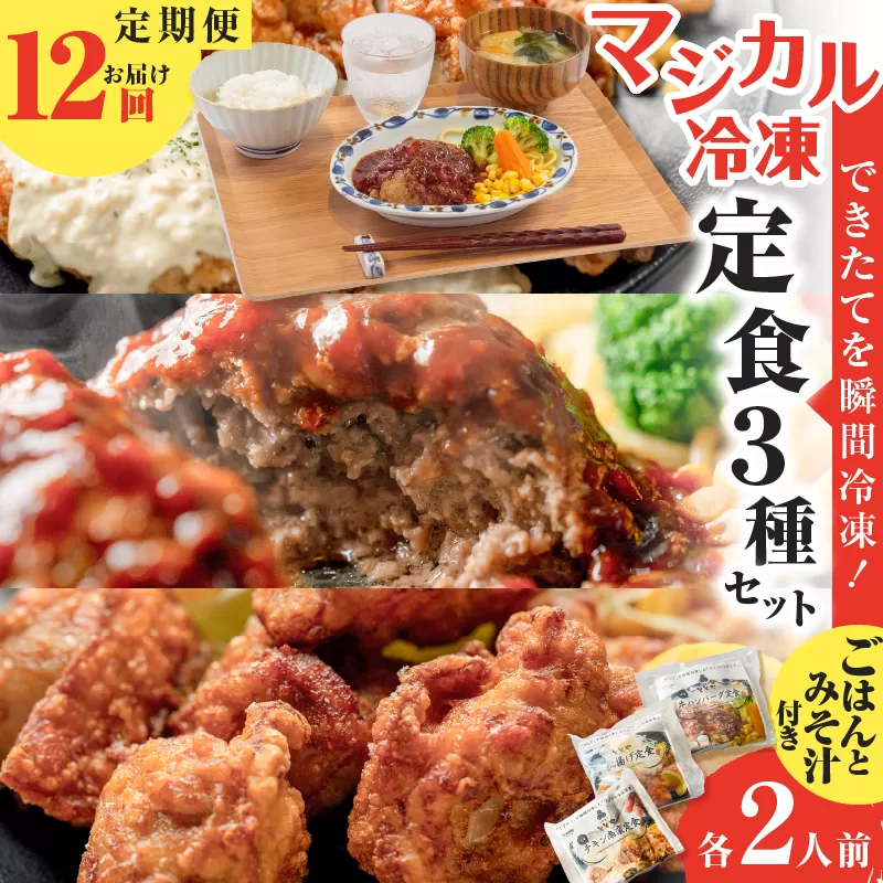 【全12回定期便】マジカル冷凍定食三種セット