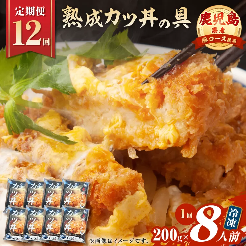 【全12回定期便】鹿児島県産熟成カツ丼の具（8食分）