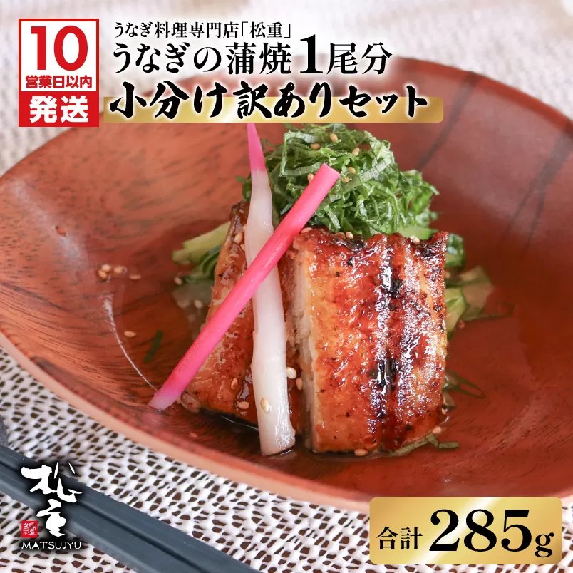 【10営業日以内に発送】うなぎ蒲焼1尾分小分け訳ありセット