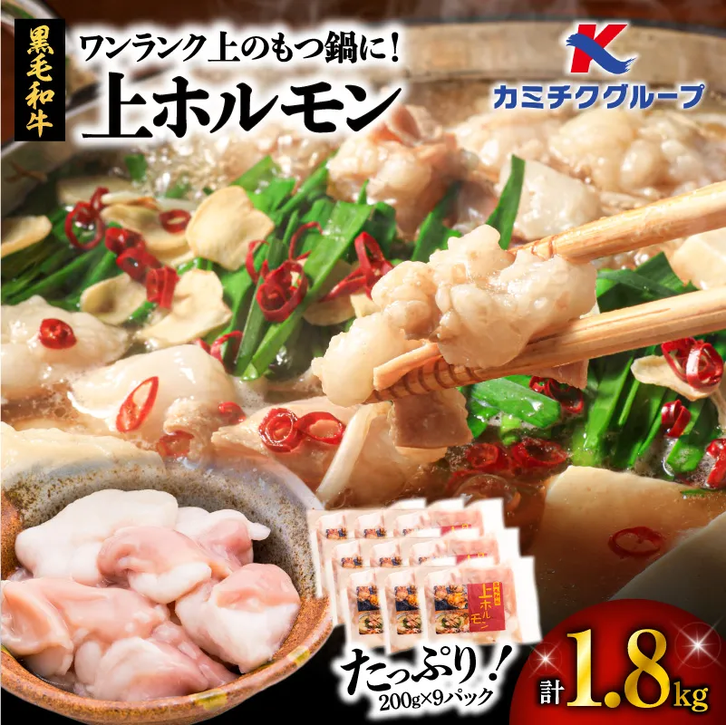ワンランク上のもつ鍋に!上ホルモン1.8kg(200g×9パック)