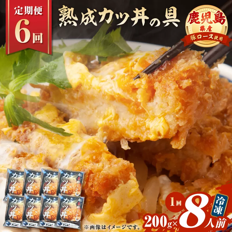 【全6回定期便】鹿児島県産熟成カツ丼の具（8食分）