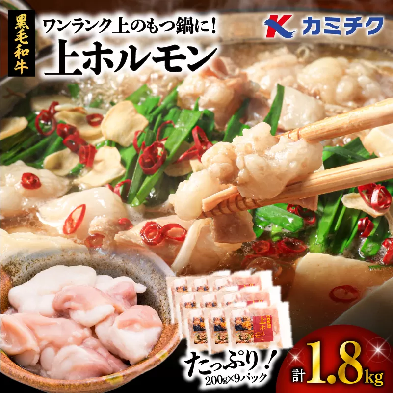 ワンランク上のもつ鍋に！上ホルモン1.8kg（200g×9パック）