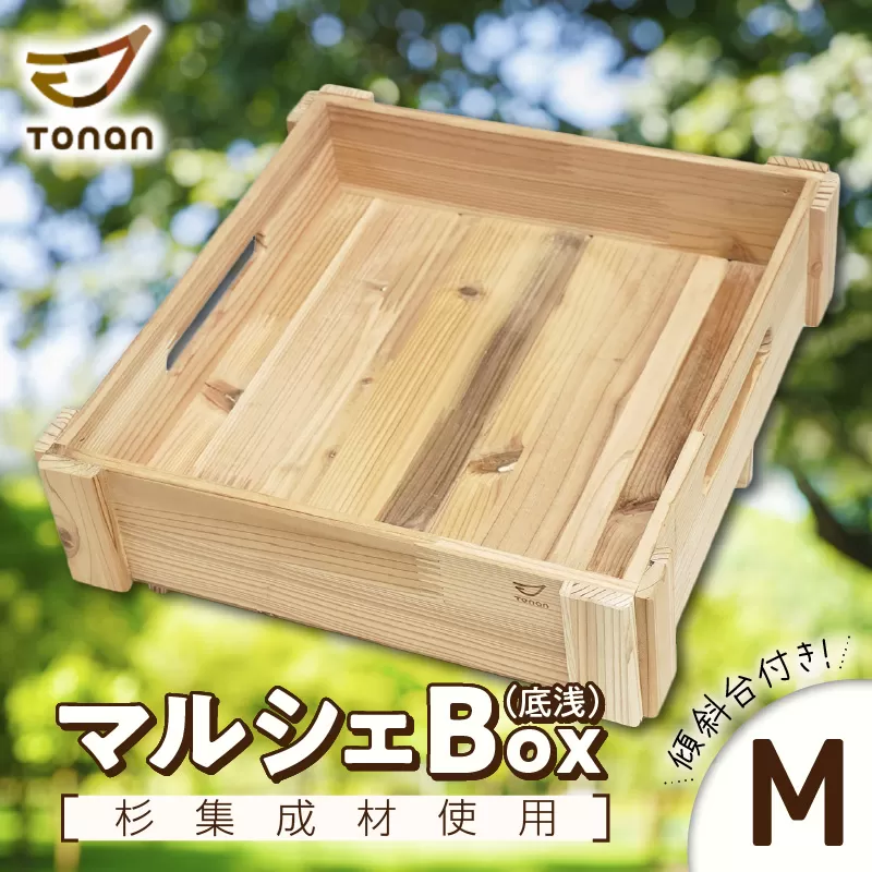 マルシェBox（底浅：Mサイズ）杉集成材