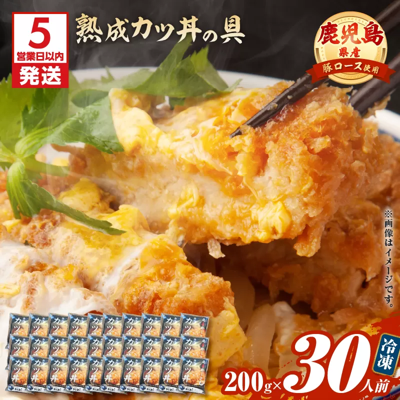 【5営業日以内に発送】鹿児島県産熟成カツ丼の具 30食パック