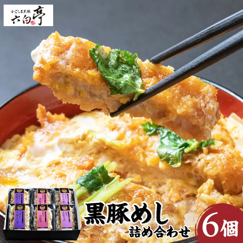 【かごしま黒豚 六白亭】黒豚めし詰合せ 6個