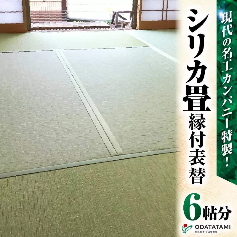 現代の名工カンパニー特製！シリカ畳縁付表替（畳1帖サイズ6枚）