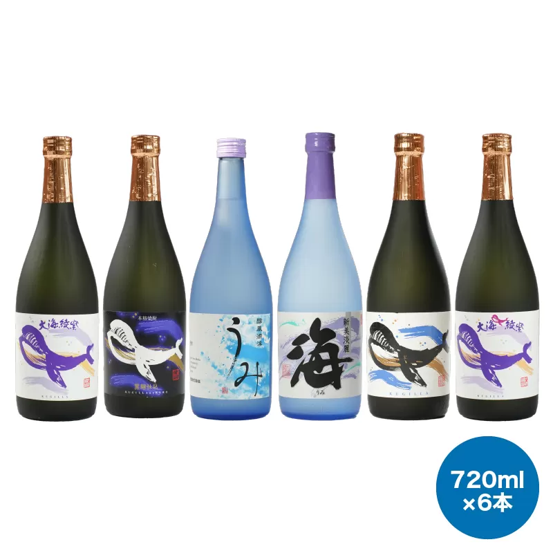 2859 [地元特約店限定] 鹿児島の代表酒造・大海酒造 本格芋焼酎をお手軽に呑み比べセット 720ml×6本セット