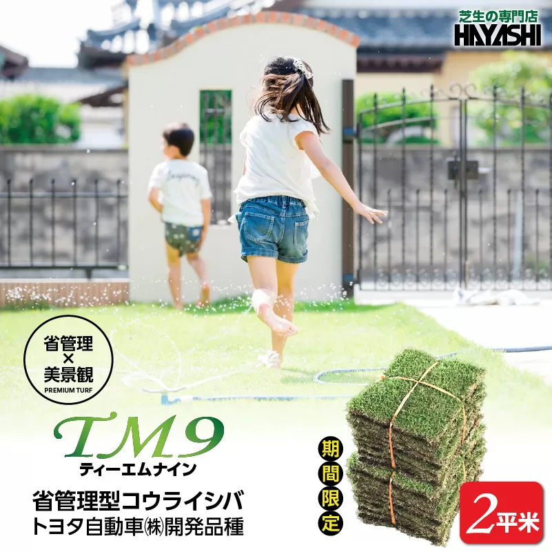 TM9(ティーエムナイン)省管理型コウライシバ トヨタ自動車(株)開発品種 2平米