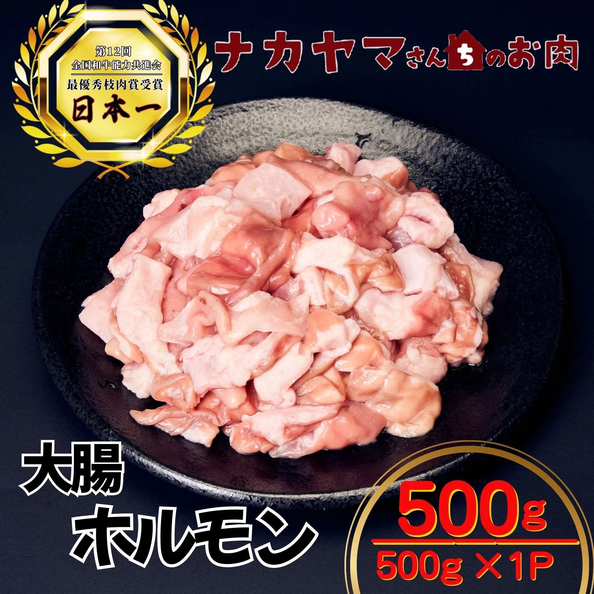 2544 【ナカヤマさんちのお肉】うしの中山 ホルモン（大腸）500g（500g×1袋）
