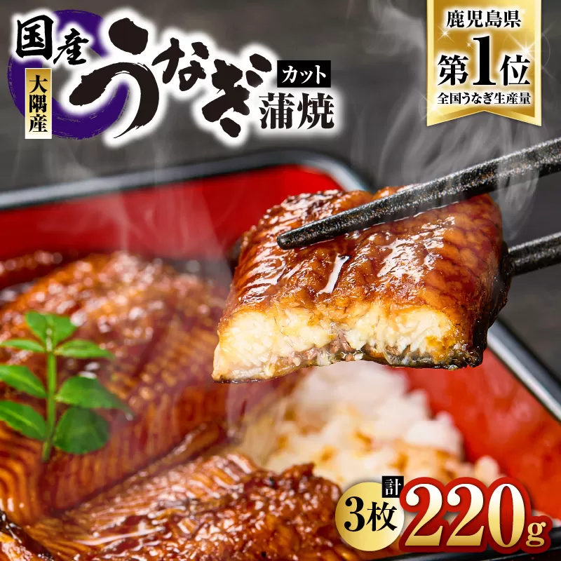 4000 鹿児島県大隅産『カット』うなぎ蒲焼3枚220g