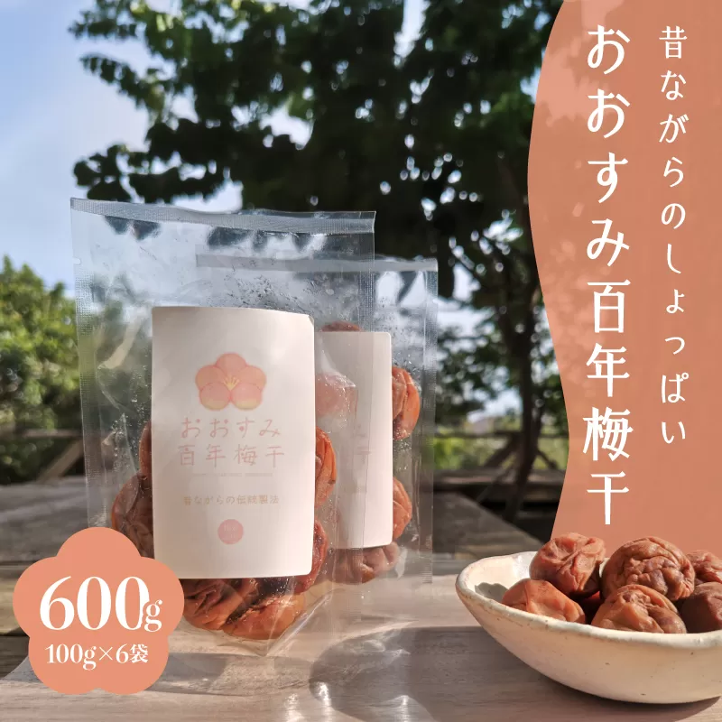 2404 昔ながらのしょっぱい おおすみ百年梅干 600g（100g×6袋） 塩分20% 小分け