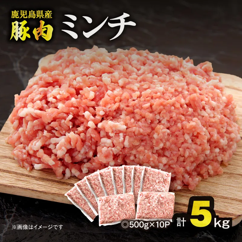 【10/1(木)より寄附金額改定予定】鹿児島県産豚肉ミンチ 5.0kg（500g×10パック）