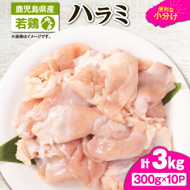 鹿児島県産若鶏ハラミ 3kgセット
