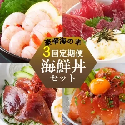 定期便3回配送　海鮮丼セット＜薩摩の甘エビ＞天然タカエビ・鰹・まぐろ・山かけ丼　OO-0001【1532608】 _ ふるさと納税 定期便 エビ タカエビ カツオ マグロ 丼 鹿児島県 枕崎市