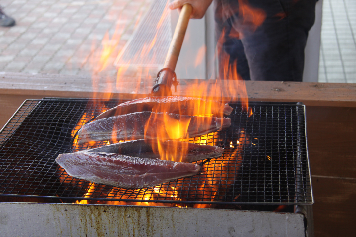かつお藁焼き体験