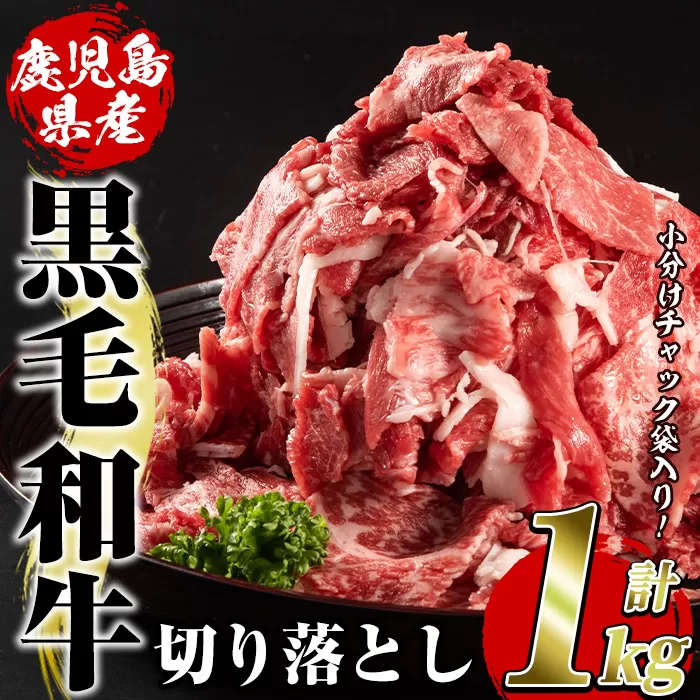 鹿児島県産黒毛和牛切り落とし(計1kg・500g×2パック)国産 九州産 鹿児島産 牛肉 国産牛 小分け カレー 牛丼 野菜炒め 冷凍【スターゼン】a-18-3-z