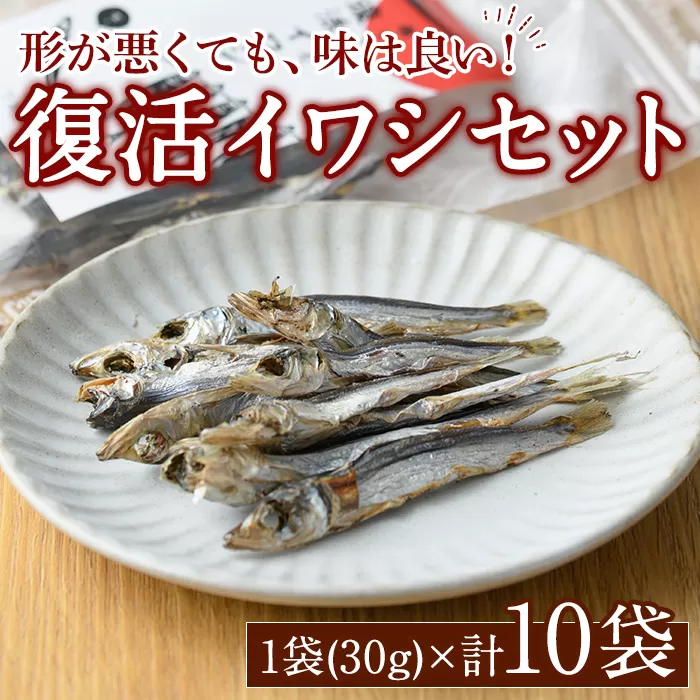 復活イワシ(10パック) おやつ お菓子 いわし イワシ 鰯 ウルメイワシ 丸干し カルシウム セット 詰め合わせ【下園薩男商店】akn086-05