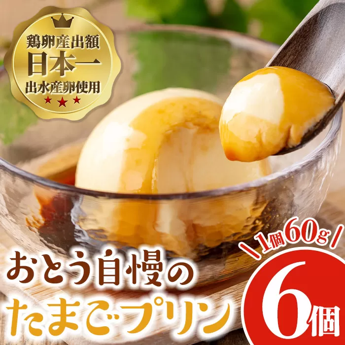 i692 [毎月数量限定]おとうの自慢のたまごプリン(60g×6個)[味処 心]