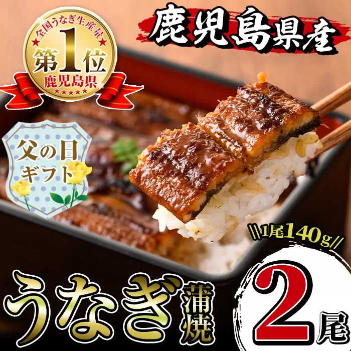 i505-f 【父の日ギフト】鹿児島県産うなぎ蒲焼2尾セット(約140g×2・計約280g) うなぎ 鰻 ウナギ 2尾 蒲焼き 国産 鹿児島県産 焼きたて 生産量日本一 真空パック おかず 晩御飯 特別な日 贈答 ギフト プレゼント 父の日 【薩摩川内鰻】
