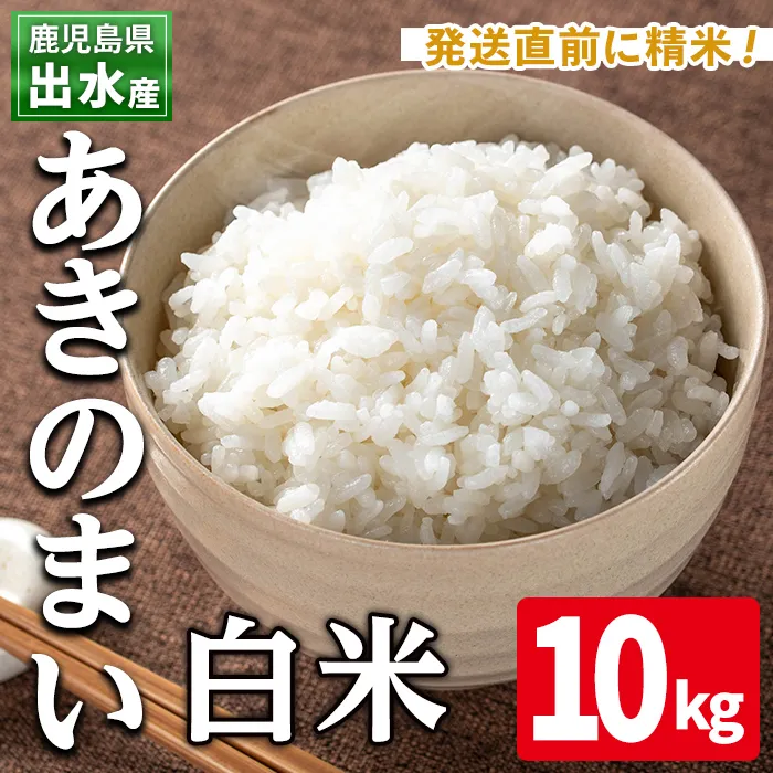 i1119-A 《数量限定》鹿児島県出水市産あきのまい＜10kg＞米 お米 10kg 白米 あきのまい 自家精米 精米 自家脱穀 脱穀 おにぎり ごはん お米マイスター 厳選 【田上商店】