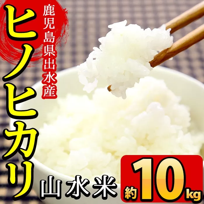 i072 鹿児島県出水市産ヒノヒカリ 山水米(10kg) 米 お米 10kg 精米 ブランド米 ごはん ご飯 ひのひかり 白米 おにぎり お弁当 【JA鹿児島いずみ(米)】