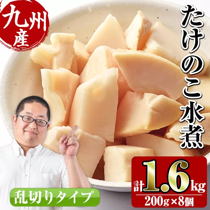 i419 九州産 たけのこ乱切(200g×8個・計1.6kg)[スーパーよしだ]