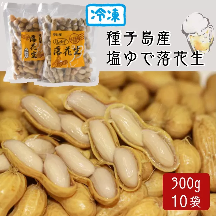 【先行予約】＜令和7年産＞種子島 中村屋 塩ゆで 落花生 300g ×10袋　NFN464【700pt】