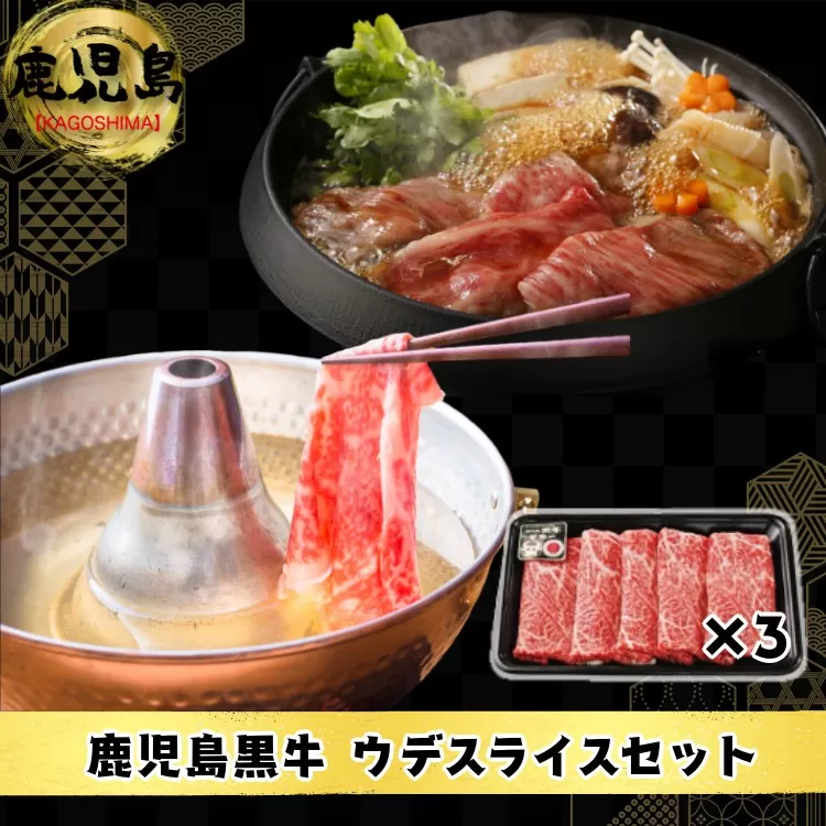 鹿児島 黒牛 ウデスライス (900g) [D-3501]　NFN322【600pt】