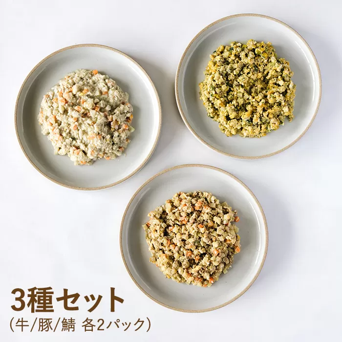 完全国産・獣医師オススメの愛犬の安心ごはん[Buddy FOOD バディフード] 3種セットC(牛豚鯖)