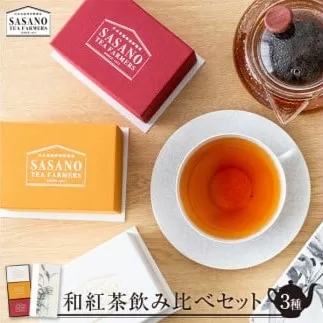 AS-003 和紅茶ティーパック＆リーフ箱セット(東郷紅茶ファーストTB3g×5個､セカンドTB3g×5個､プレミアムリーフ20g) 茶寮ささの 笹野製茶