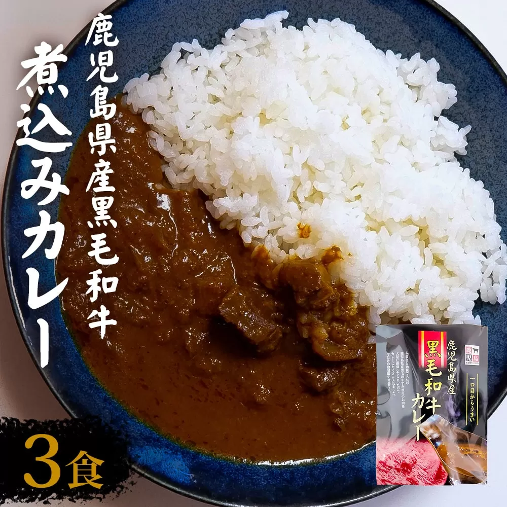 ZS-530【訳あり】鹿児島県産黒毛和牛カレー 3袋