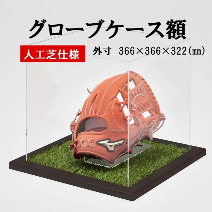 グローブケース額 人工芝仕様 CFオーク 野球 グローブ ケース コレクションケース アクリルケース 展示用 額 グローブケース 額 野 スポーツグッツ ギフト サイングローブ 記念品 思い出 贈り物 贈答 プレゼント FS-809