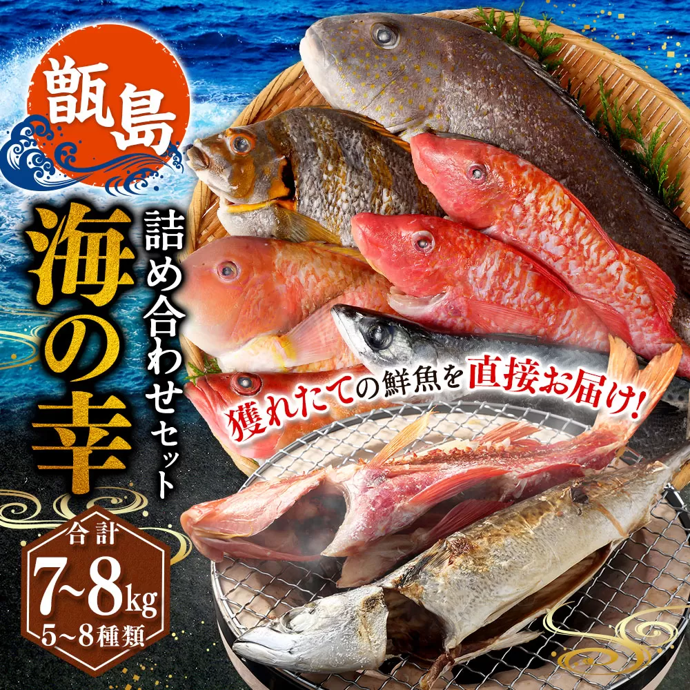 BS-825 【先行予約】甑島 ～海の幸詰め合わせセット～ （5～8種類 7～8kg）【2025年8月下旬以降順次発送】 新鮮 魚 産地直送 詰め合わせ セット