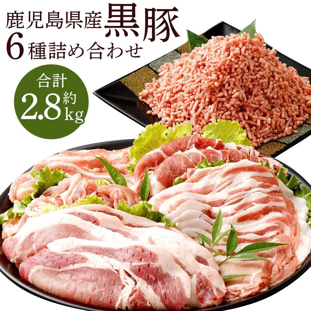BS-916 鹿児島県産黒豚 6種詰合せ(約2.8kg)