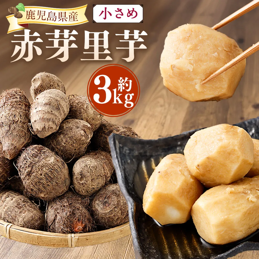 小さめ 赤芽里芋 約3kg 鹿児島県産 ねっとり濃厚 上品な旨味 【2027年1月中旬～3月中旬発送予定】 さといも 赤芽 里芋 ZS-6144