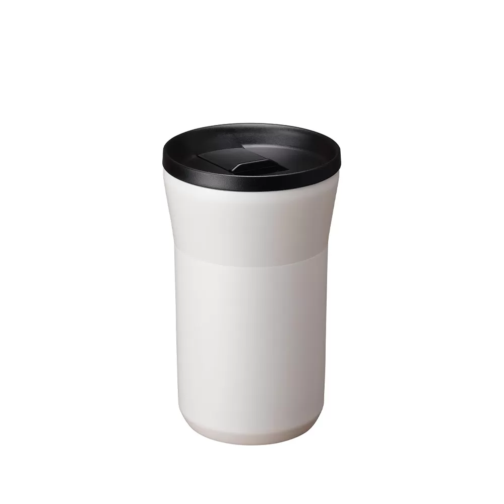 【京セラ】 蓋付きタンブラー 350ml ＜クリームホワイト＞ CERAMUG タンブラー 真空容器 保冷 保温 真空断熱 セラミック トラベルカップ KYOCERA AS-489-1