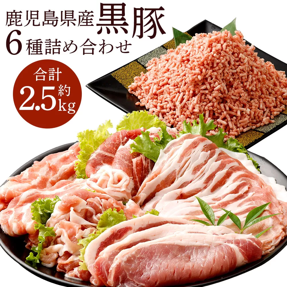 BS-620 鹿児島県産黒豚 6種詰合せ(約2.5kg)