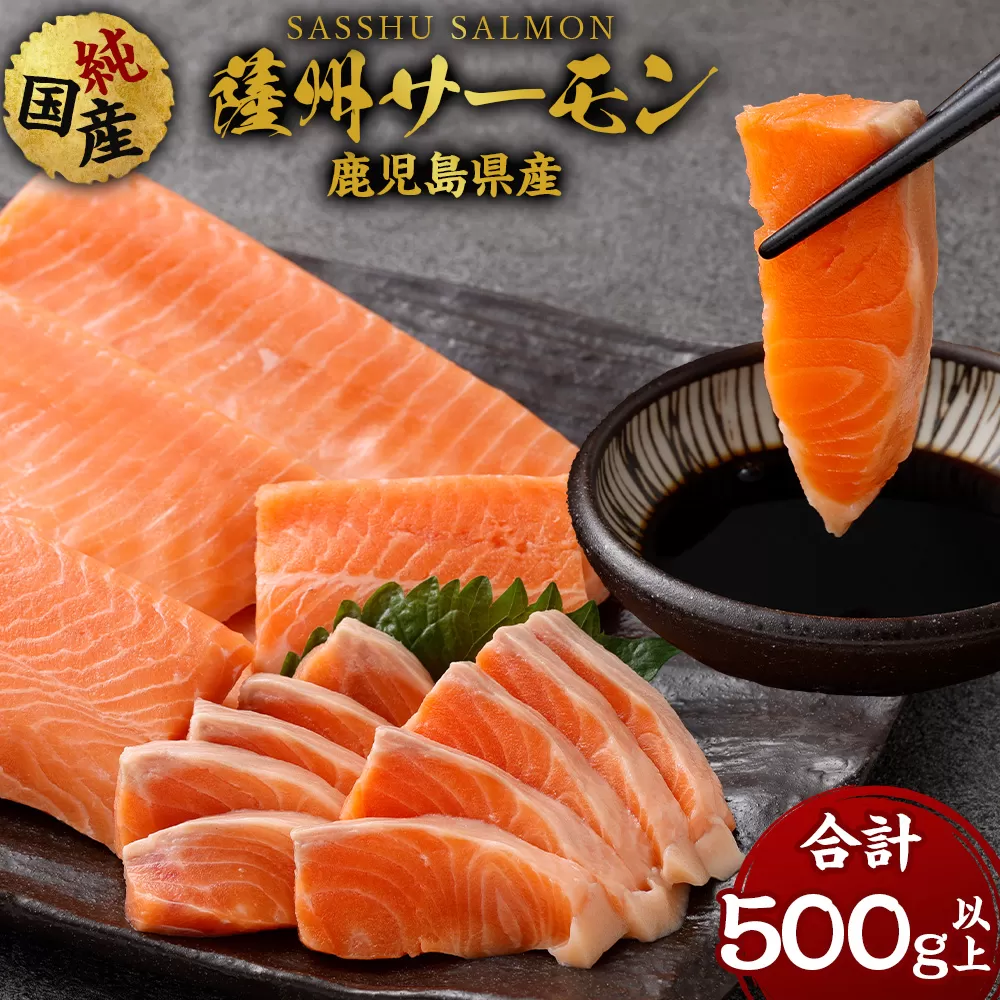 薩州サーモン 500g 鮭 刺身 さしみ 養殖 鹿児島 国産 養殖 サーモン  AS-2228