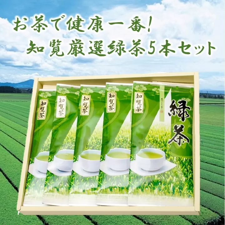 002-01 お茶で健康一番!知覧厳選緑茶5本セット