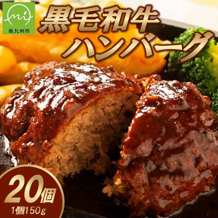 071-19 黒毛和牛ハンバーグ20個 合計 3kg