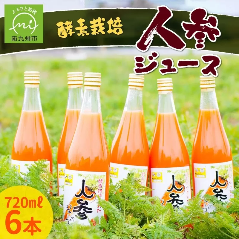 004-01 酵素栽培人参ジュース720ml×6本