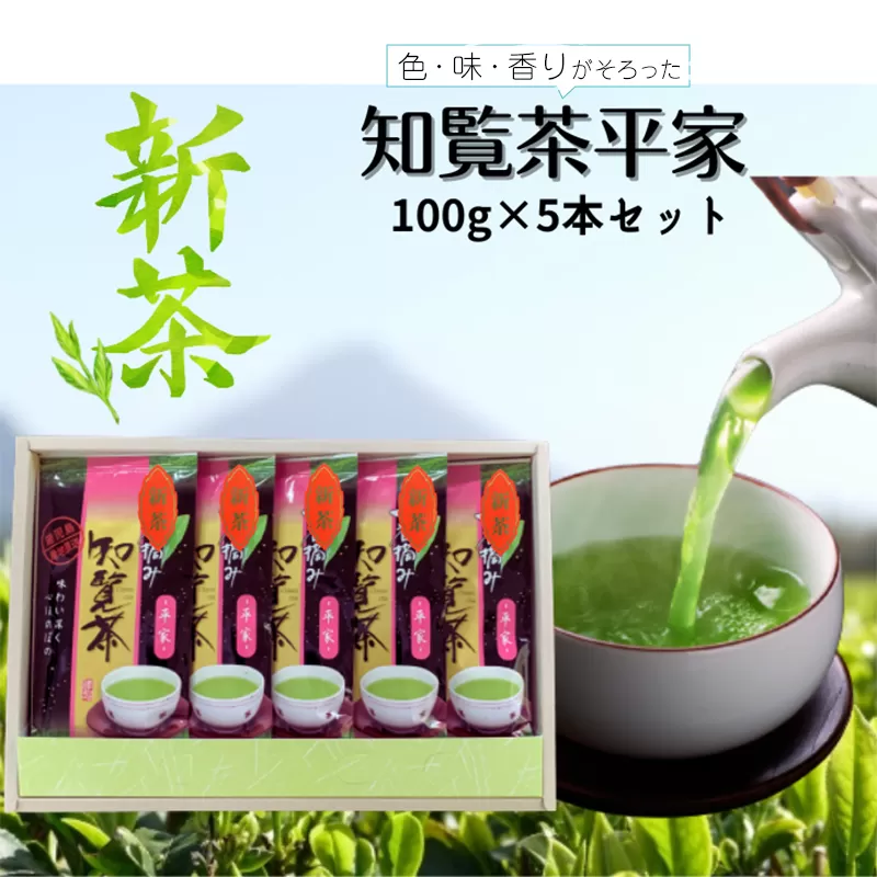 033-30 【知覧茶新茶祭り】色・味・香りがそろった特選知覧茶「平家」5本セット