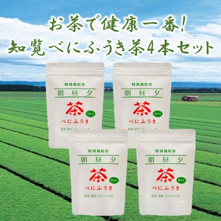 002-03 お茶で健康一番!知覧べにふうき茶4本セット