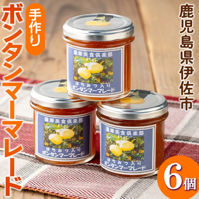 isa545 《数量限定》手作りはちみつ入りボンタンマーマレード(計6個・各140g) ふるさと納税 伊佐市 特産品 加工食品 果物 フルーツ 詰め合わせ 果肉 柑橘 低糖 ハンドメイド ジャム ギフト 【薩摩美食倶楽部】