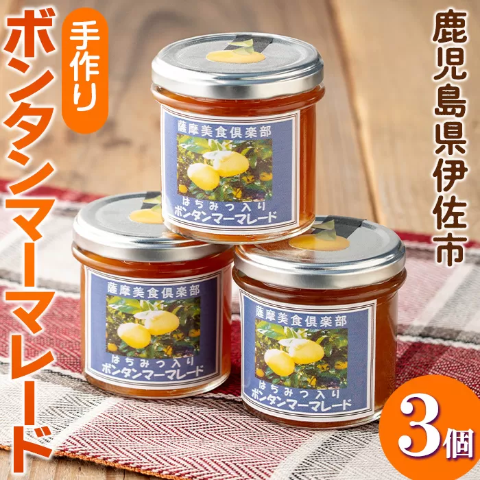 isa355 《数量限定》手作りはちみつ入りボンタンマーマレード(計3個・各140g) ふるさと納税 伊佐市 特産品 加工食品 果物 フルーツ 詰め合わせ 果肉 柑橘 低糖 ハンドメイド ジャム ギフト 【薩摩美食倶楽部】